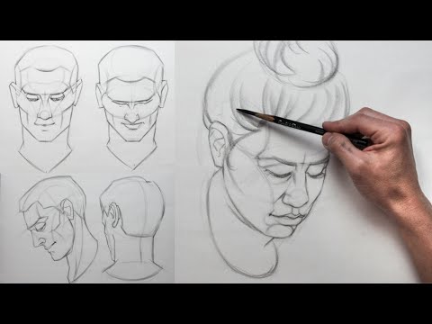 How to Draw Faces Looking Down || Loomis Method Monday Ep 3