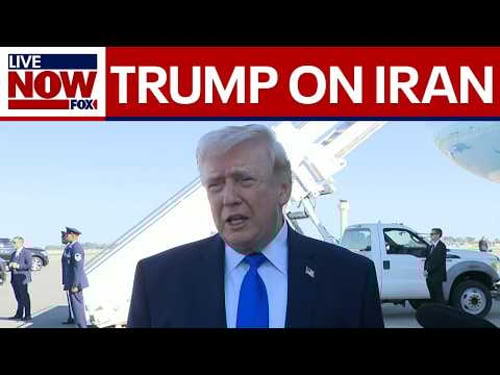 President Trump speaks to reporters on Iran