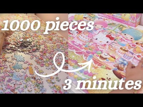 1000 piece sanrio jigsaw puzzle timelapse β‘