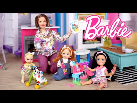 Barbie & Ken Doll Family Grandma Babysitter Fun