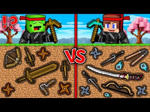 Mikey POOR vs JJ RICH NINJA Secret Items Mining Battle in Minecraft ! (Maizen)