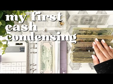 My First Cash Condensing | $900 | Bill Swap Cash Envelope System | Sinking Funds | Cash Stuffing