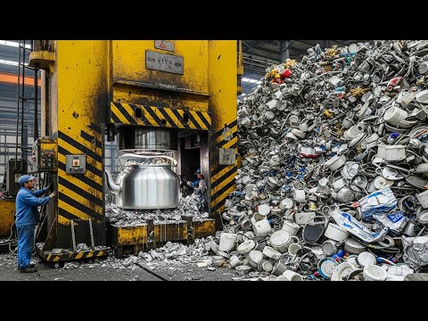Incredible Process of Recycling Aluminum Scrap To Make New Aluminium Tea & Coffee Kettles