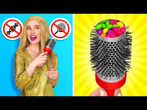 SMUGGLE FOOD! || Smuggle snacks into the club, gym, plane, and cinema with 123 GO! GOLD