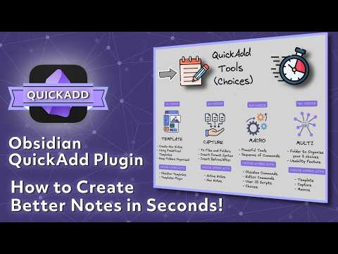 Obsidian QuickAdd Plugin: How to Create Better Notes in Seconds