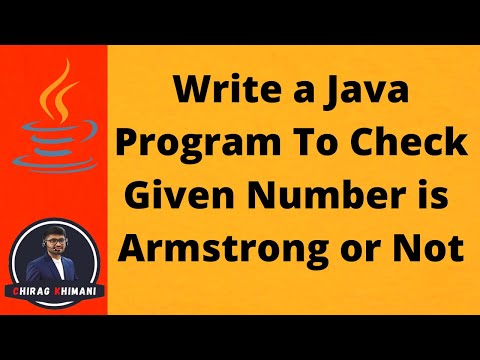 31 | Java Program To Check Given Number is Armstrong or Not | Java While Loop