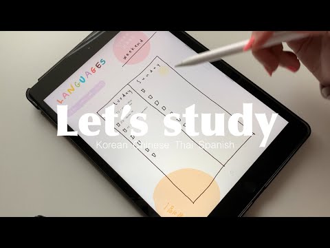 Study with me| Korean, Chinese, Spanish and Thai | pens, weekend study plan and more