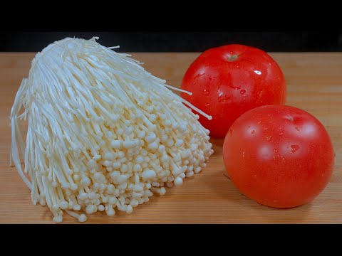 金針菇搭配西紅柿,沒想到竟然這麽好吃,簡單美味又解饞 #家常菜 #美食 #烹飪 #美味 #西紅柿 #金針菇 #delicious #cooking #tomato #chinesefood