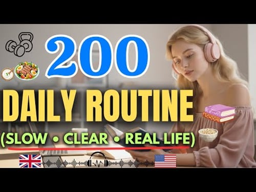 200 Daily Routine English Sentences for Real Life | Slow English Listening & Speaking Training