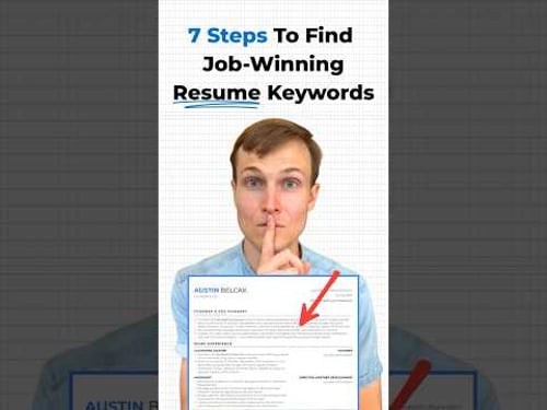 7 Steps To Find Job-Winning Resume Keywords