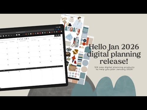 Hello January 2026 Digital planning release! 🤩🥳 Winter digital planning stickers for planning.