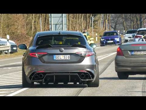 Alfa Romeo Giulia Quadrifoglio - BRUTAL Accelerating SOUND and Powerslides!