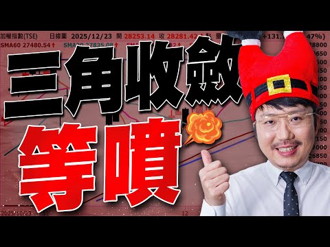 金融股要買還是賣?台股三角收斂等噴!2025/12/23【老王不只三分鐘】