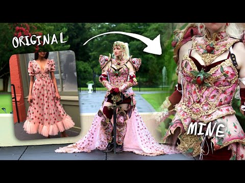 Strawberry dress BUT MAKE IT ARMOR 🍓⚔️