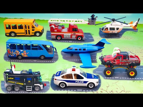 Пожарная машина Полицейская Школьный автобус Самолет Вертолет