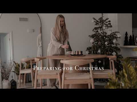 Preparing for Christmas | new dining table set, minimalist and elegant holiday home decor