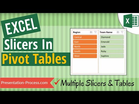Slicers in Excel Pivot Table