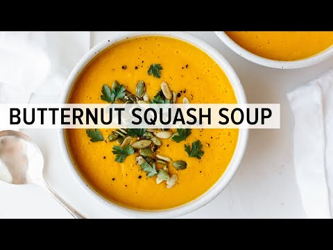 BUTTERNUT SQUASH SOUP | how to make roasted butternut squash soup