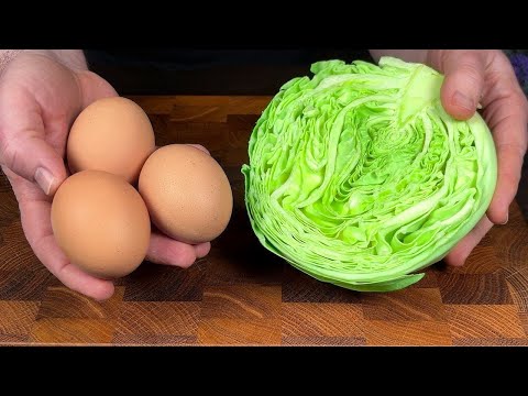 Eat cabbage this winter. Cabbage with eggs tastes better than meat! Simple dinner in 10 minutes.