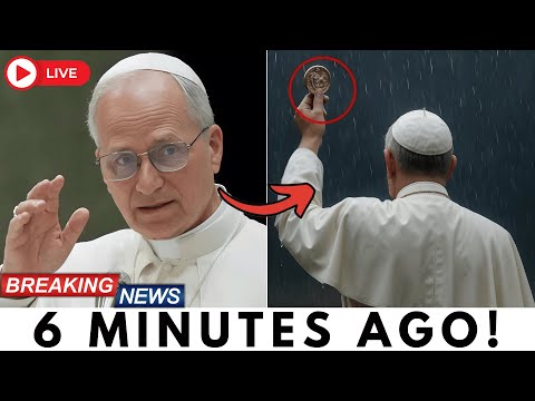 ✝️ Pope Leo XIV Was Seen Standing in the Rain… Holding His Papal Ring Out to the Sky