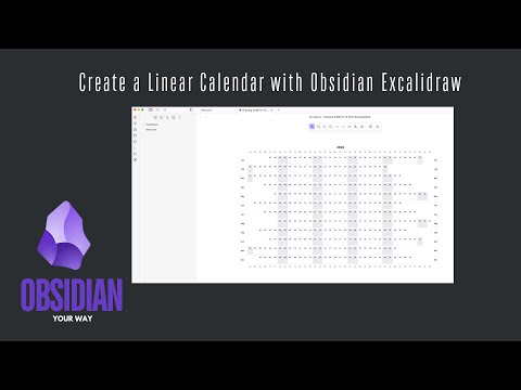 Create a Linear Calendar with Obsidian Excalidraw
