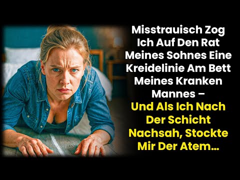 Misstrauisch Zog Sie Eine Kreidelinie Am Bett Ihres Mannes – Und Nach Der Schicht…
