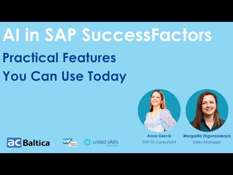 AI in SAP SuccessFactors: Practical Features You Can Use Today