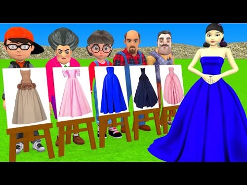 Scary Teacher 3D vs Squid Game Choose Beautiful Princess Dress vs Dressing Room 5 Times Challenger