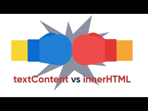 JavaScript textContent vs innerHTML