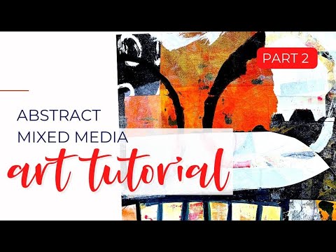 Part 2: Four Abstract Mixed Media Paintings From 1 Piece of Paper #arttutorial #mixedmedia