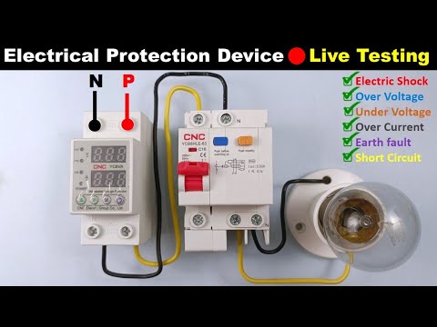 Voltage Monitoring Relay and RCBO 🔴 Live protection Testing and Connection @TheElectricalGuy