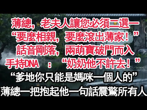薄總,老夫人又逼您去相親了“要麼相親,要麼滾出薄家!”話音剛落,兩萌寶破門而入手持DNA :“奶奶他不許去!”“爹地你只能是媽咪一個人的”薄總一把抱起他一句話震驚所有人【亞男】【大女主】【婚姻自主】