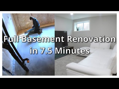 Full Basement Renovation in 7.5 minutes