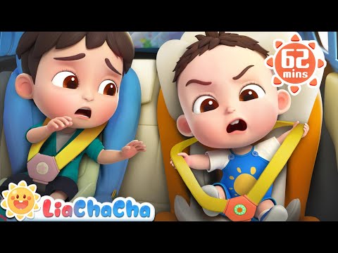 Car Seat Song | Child Safety Seat Song | Song Compilation + LiaChaCha Nursery Rhymes & Baby Songs