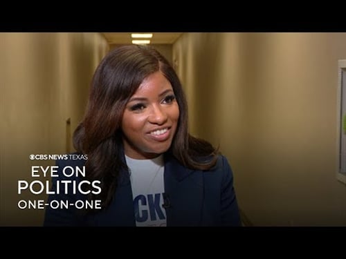 Democratic candidate for U.S. Senate Jasmine Crockett discusses motivating supporters to vote
