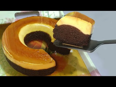 لو عندك 2 بيضة و نصف لتر حليب أعملي كيك ال3 طبقات الرهيبة😍 مكونات بسيطة في كل بيت👌النتيجة مبهره