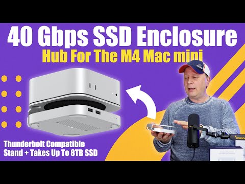 M4 & M4 Pro Mac mini Hub and Stand with 40 Gbps Thunderbolt SSD Enclosure - by Qwiizlab