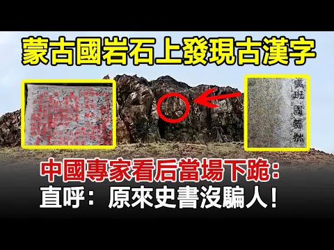 蒙古國岩石上發現古漢字,中國專家看后當場下跪:原來史書沒騙人!#奇聞#歷史#考古#漢字#古今奇聞