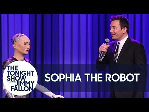 Sophia the Robot and Jimmy Sing a Duet of "Say Something"