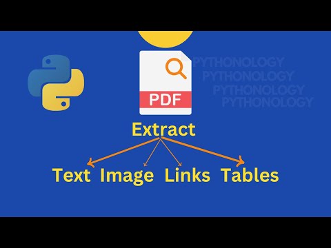 Extract text, links, images, tables from Pdf with Python | PyMuPDF, PyPdf, PdfPlumber tutorial