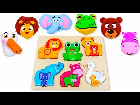 Learn Baby Animals | Animals & Babies Matching Game with Clay 🐾👶