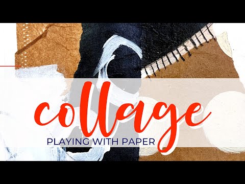 Making collage paper and using it in a collage #mixedmedia #abstractart #collageart #arttutorial