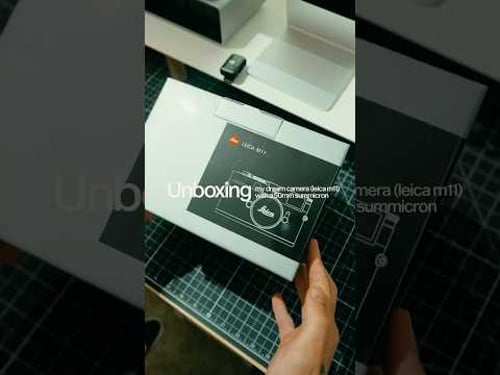 POV: your leica m11 shows up. unboxing with the 50mm summicron close focus. sell the q343 now?