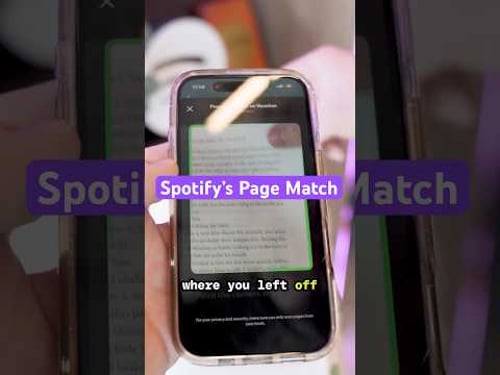 Page Match lets you quickly sync your spot in a physical or ebook with an audiobook.