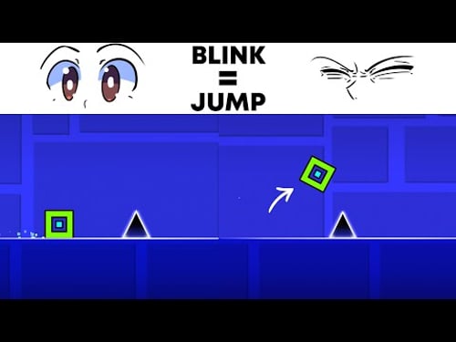 Playing Geometry Dash with MY EYES!