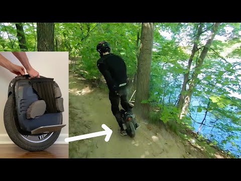 Testing DIY Power Pads on Mountain Bike Trails (Gotway MSX) - POV Electric Unicycle Offroad Review