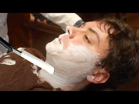 Old-School New York Hot Lather Shave with Straight Razor