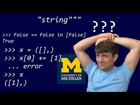 explaining weird stuff via python's compilation pipeline - university of michigan guest lecture