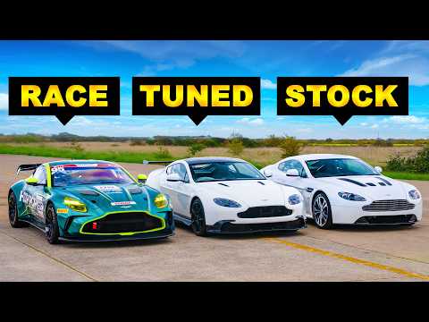 Are racing cars ACTUALLY FAST? Aston Martin DRAG RACE