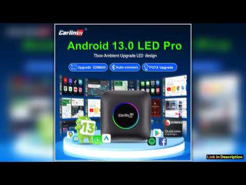New CarlinKit Ambient Android 13 TV Box Wireless CarPlay Android Auto USB Adapter Builtin Netflix G